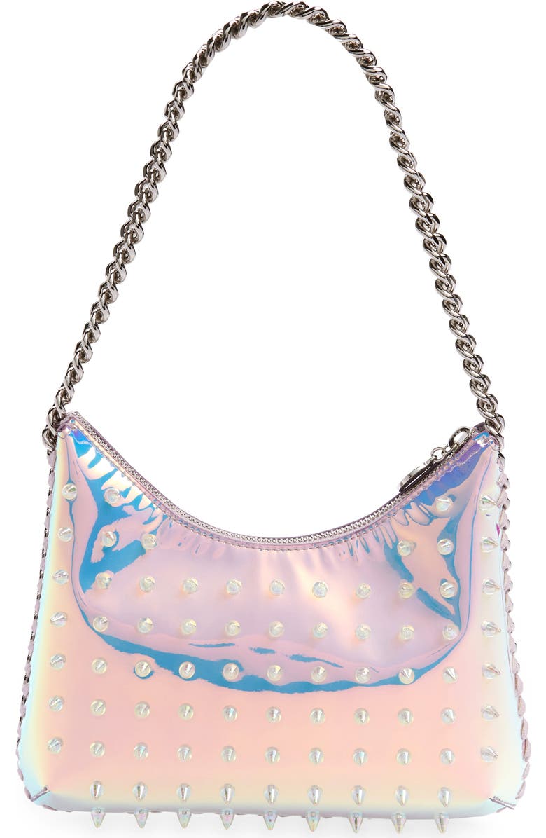 Stella McCartney Mini Falabella Spike Holographic Shoulder Bag, Alternate, color,