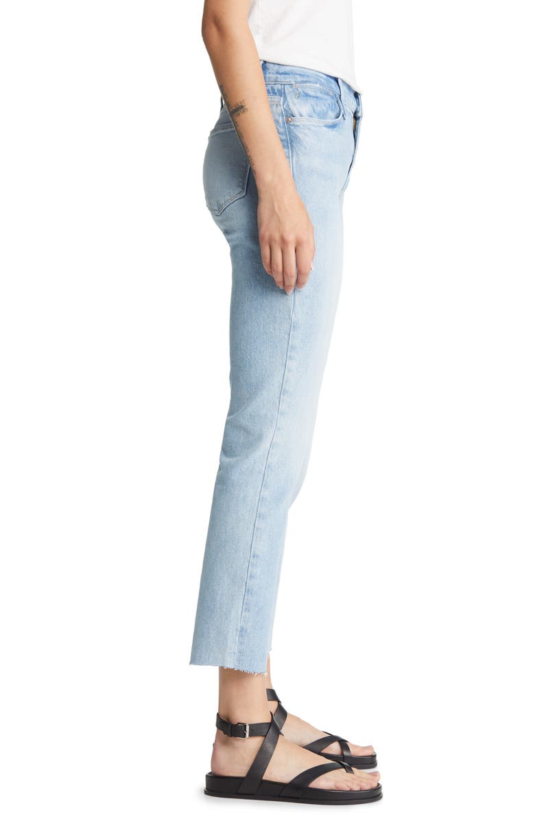 FRAME Le High Waist Raw Hem Straight Leg Jeans, Alternate, color, Kerwin
