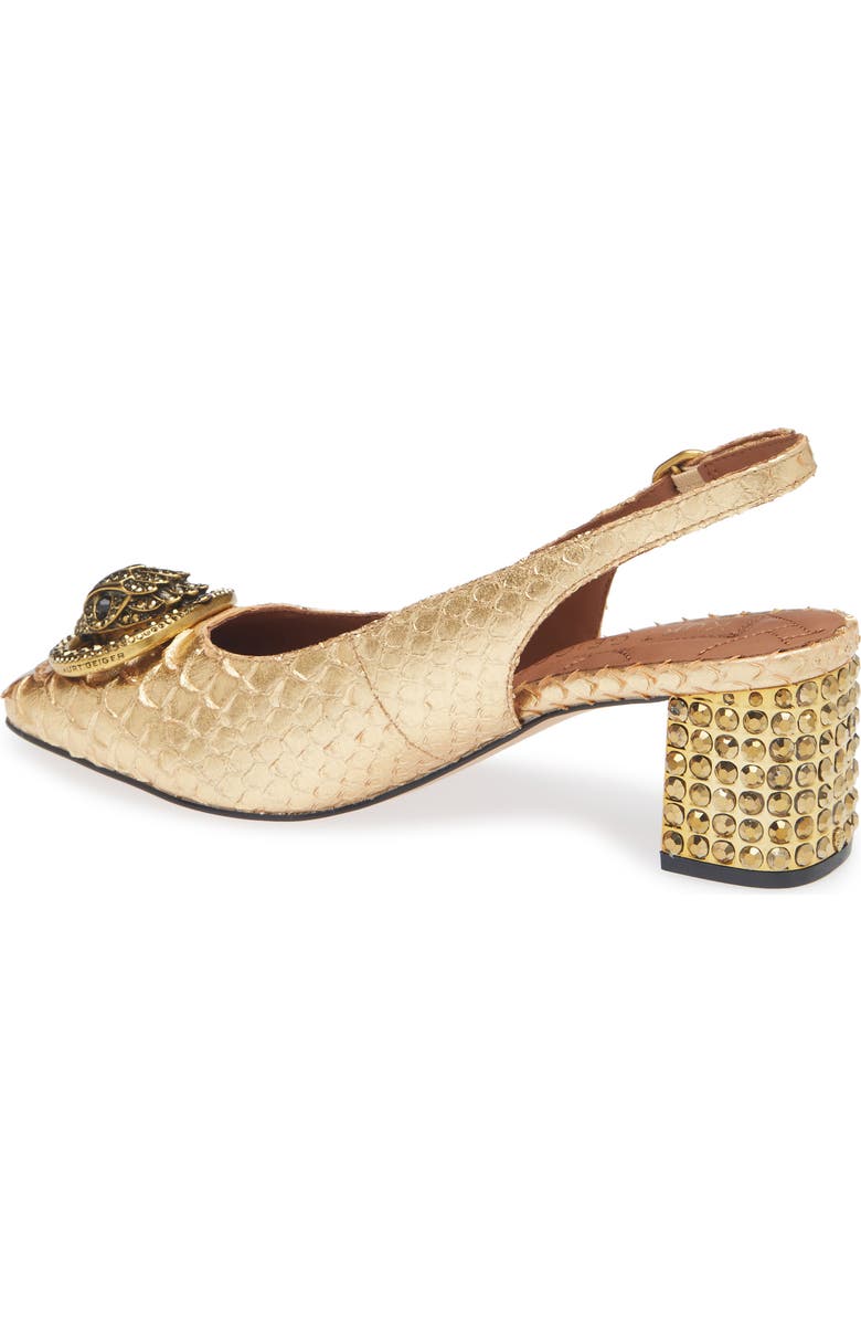 Kurt Geiger London Chelsea Block Heel Slingback Pump, Alternate, color, Gold