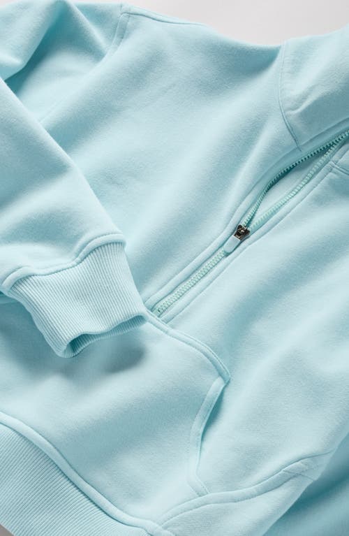 Zella Girl Kids' Cloud Fleece Half Zip Sweatshirt In Blue