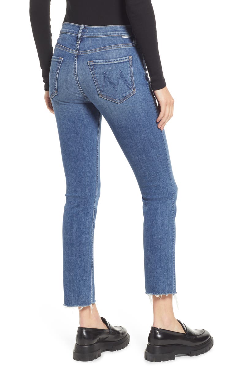MOTHER The Dazzler Raw Hem Ankle Jeans, Alternate, color, 