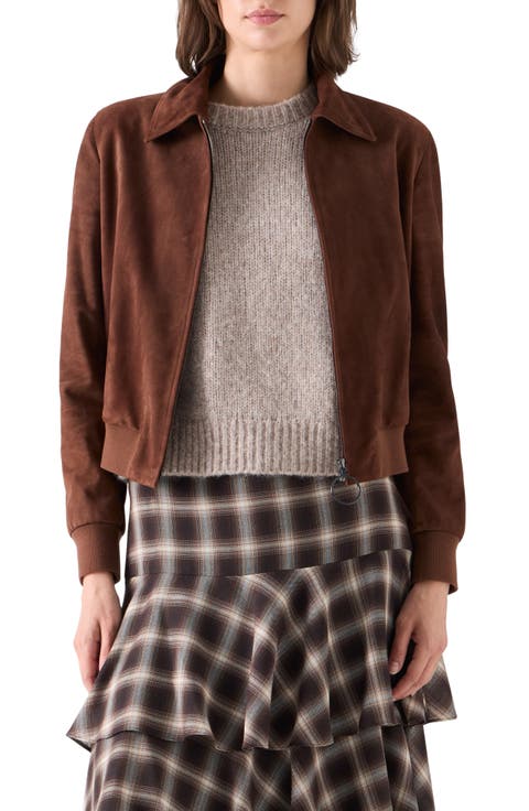 Suede Bomber Jacket