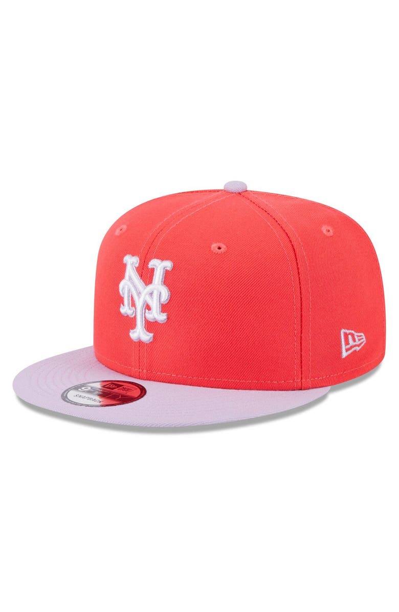 New Era Men's New Era Red/Purple New York Mets Spring Basic Two-Tone 9FIFTY Snapback Hat, Main, color, 