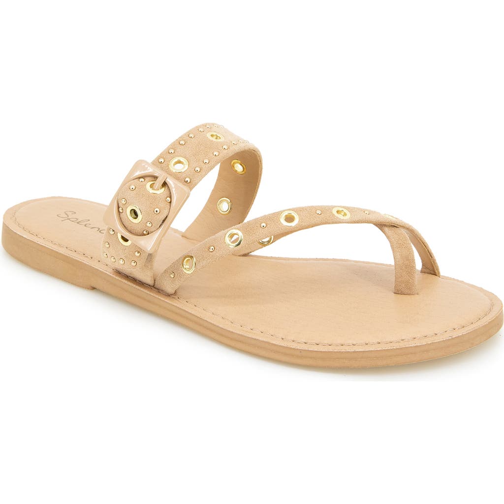 Splendid Silas Studded Toe Loop Sandal In Neutral