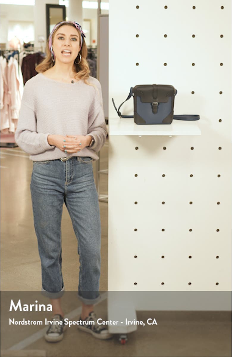 Binocular Case Faux Leather Crossbody Bag, sales video thumbnail