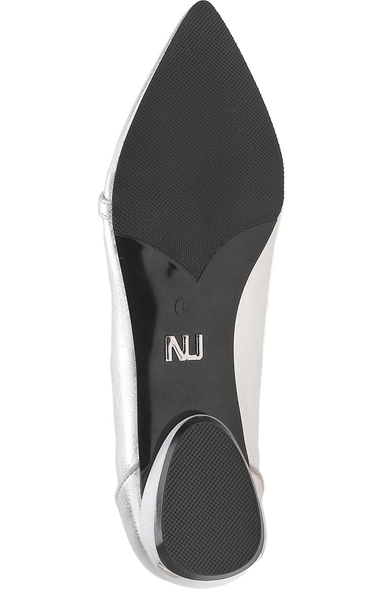 NINETY UNION Mira Pointed Toe Flat, Alternate, color, Silver