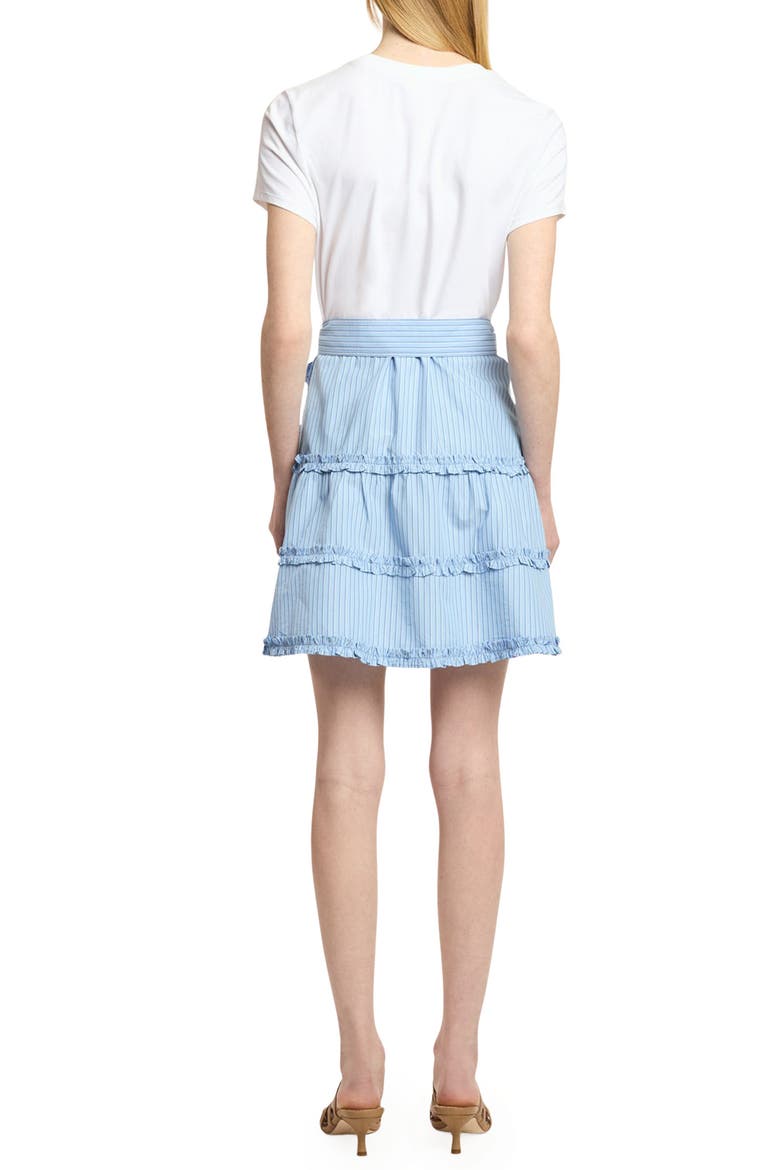 Jessie Mixed Media Stretch Cotton Dress, Alternate, color, WHITE/ BLUE WISTERIA MULTI