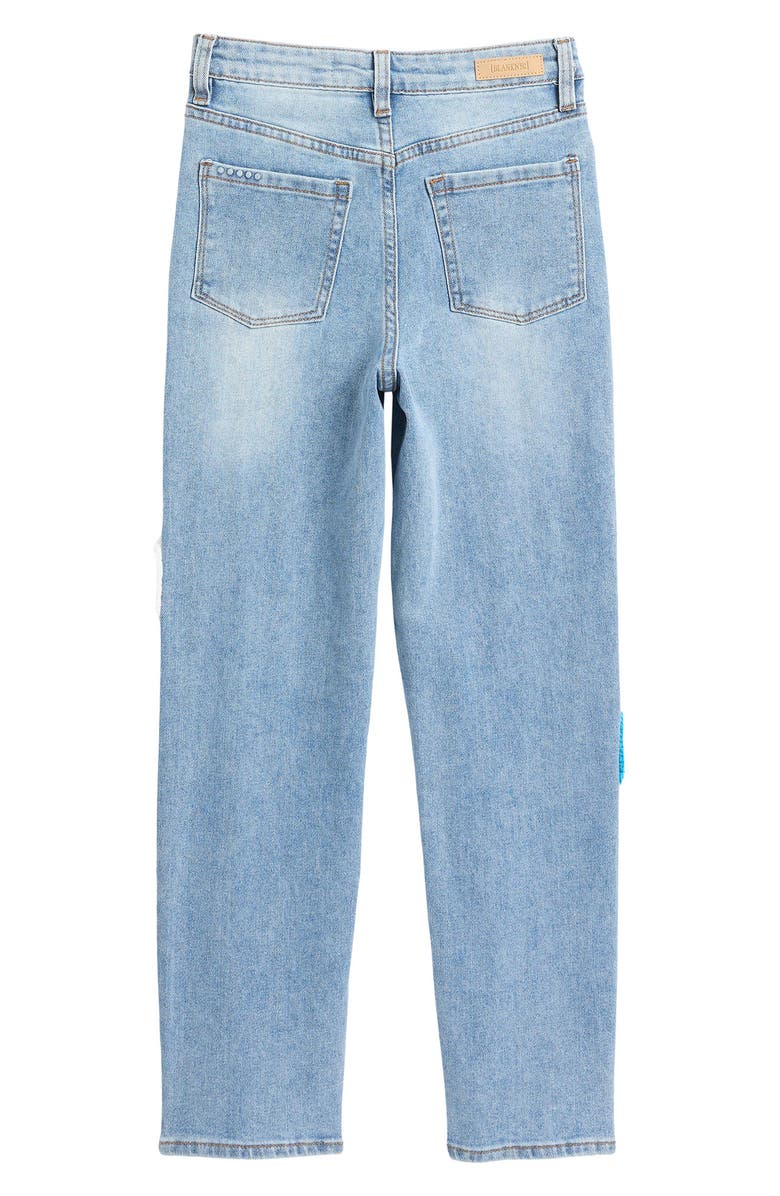 BLANKNYC Kids' Crochet Patch Jeans, Alternate, color, 