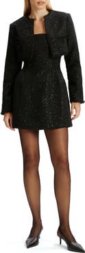 Bardot Karoline Bouclé Cropped Jacket