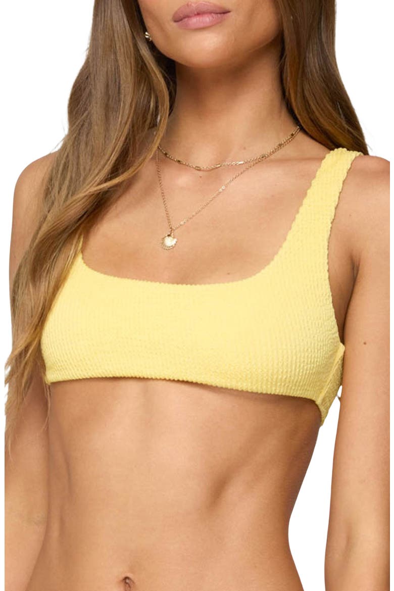 Oasis Scrunch Bikini Top, Alternate, color, YELLOW