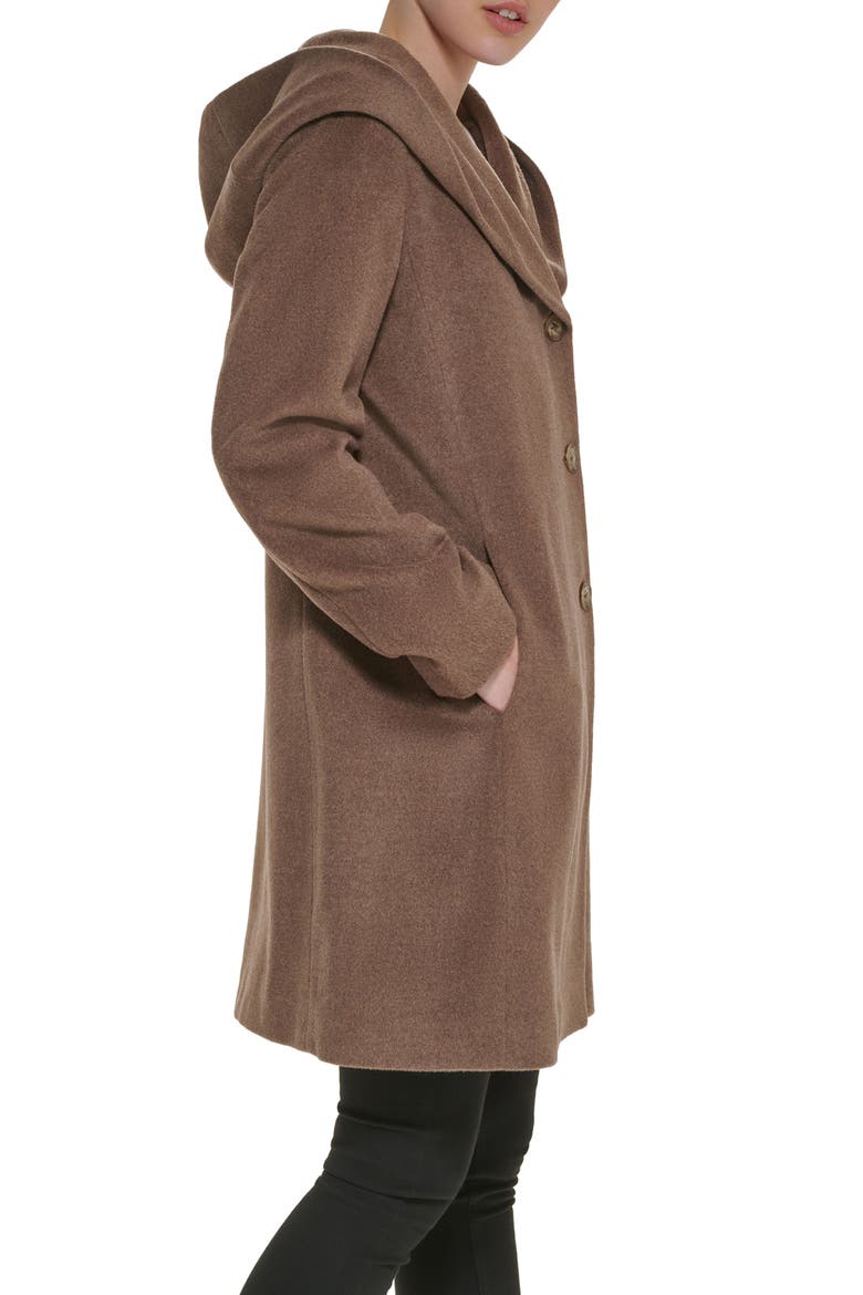 Hooded Coat, Alternate, color, DARK TAUPE
