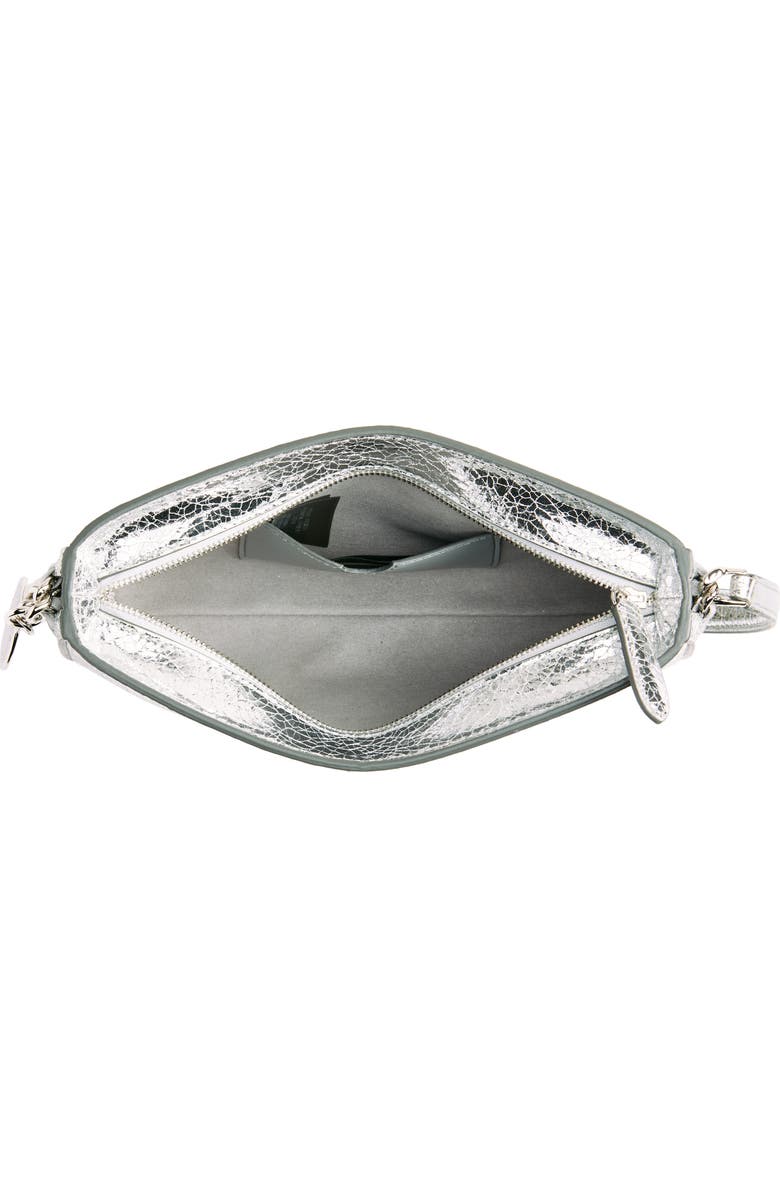 Stella McCartney Chain Metallic Faux Leather Shoulder Bag, Alternate, color,
