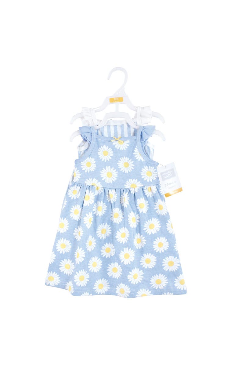 Hudson Baby Sleeveless 2-Pack Dress Set, Alternate, color, Blue Daisy