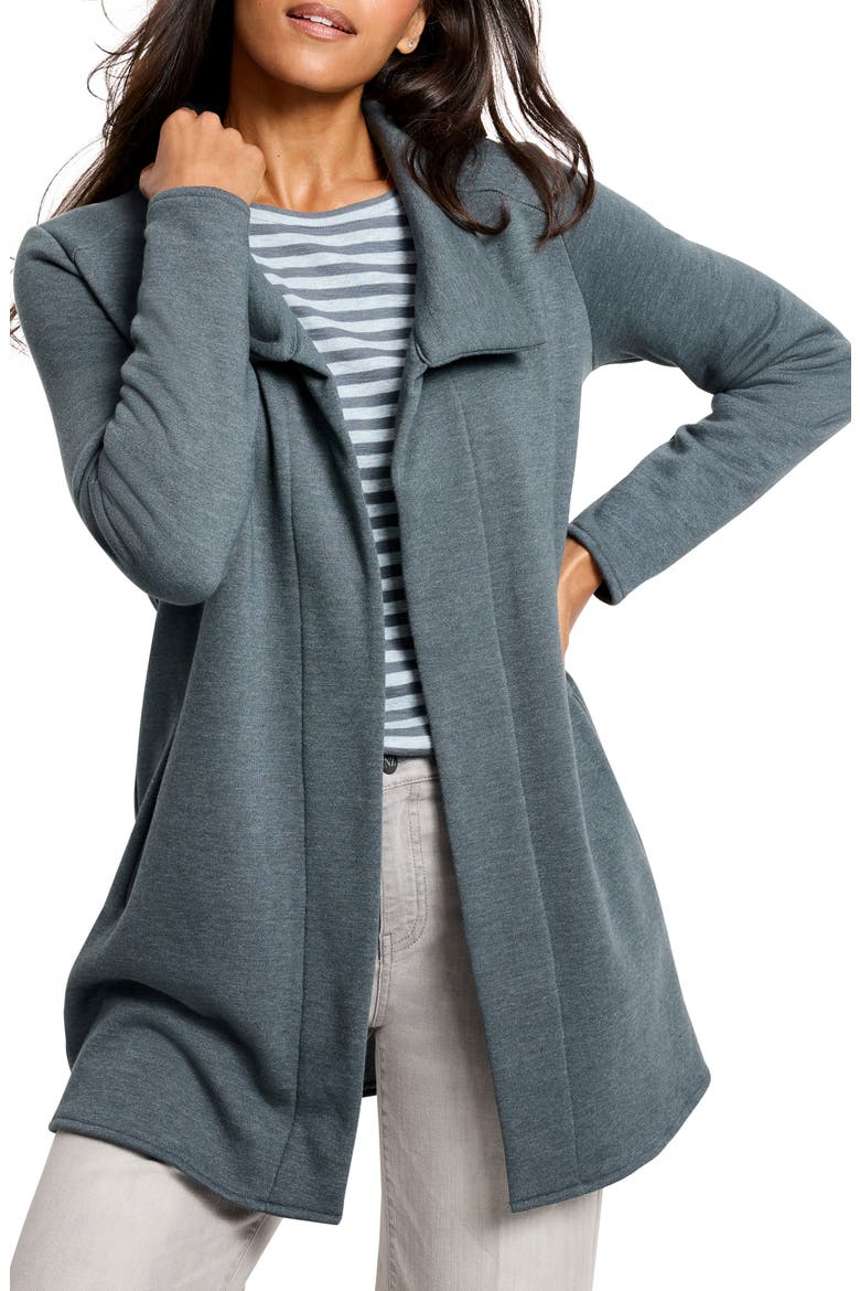 Around Town Open Front Knit Jacket, Main, color, PATINA