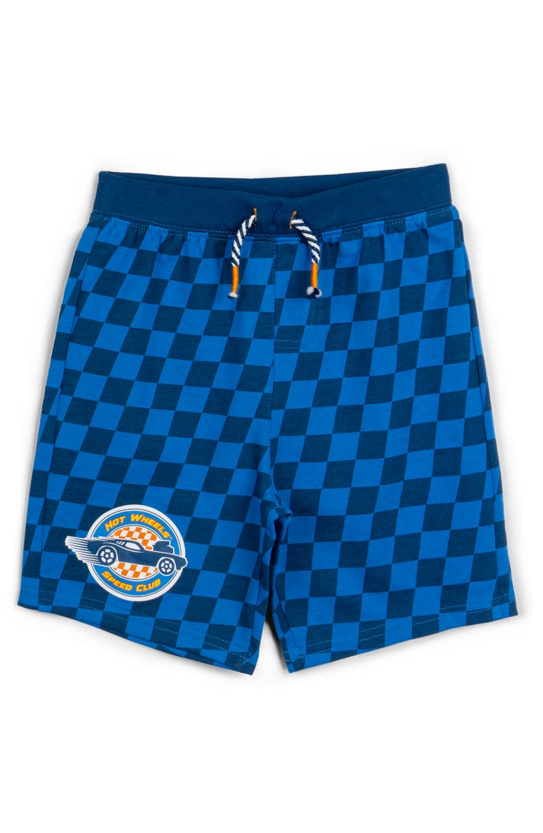 Hot Wheels T-Shirt Shorts & Hat Set, Alternate, color, Blue