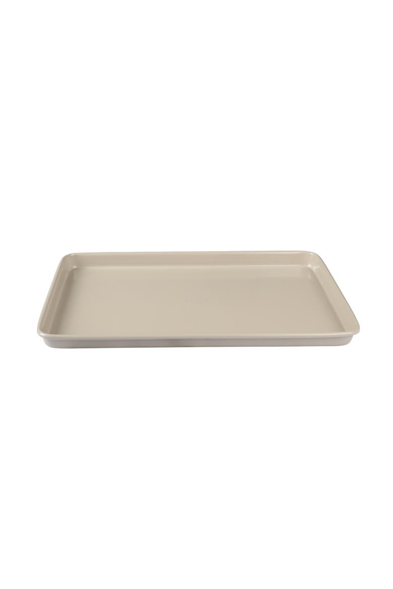 Gallen 3-Piece Ceramic Carbon Steel Nonstick Cookie Sheet Set, Alternate, color, Taupe
