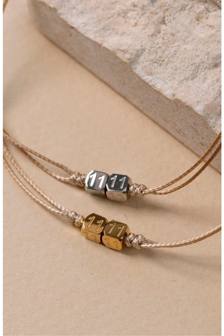 Thread of Divine Guidance 1111 bracelet, Alternate, color, Yellow Gold