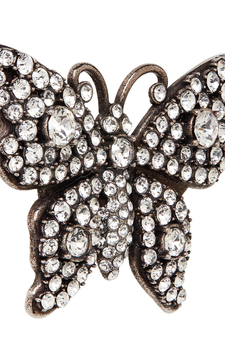 Gucci Crystal Butterfly Earrings, Alternate, color,