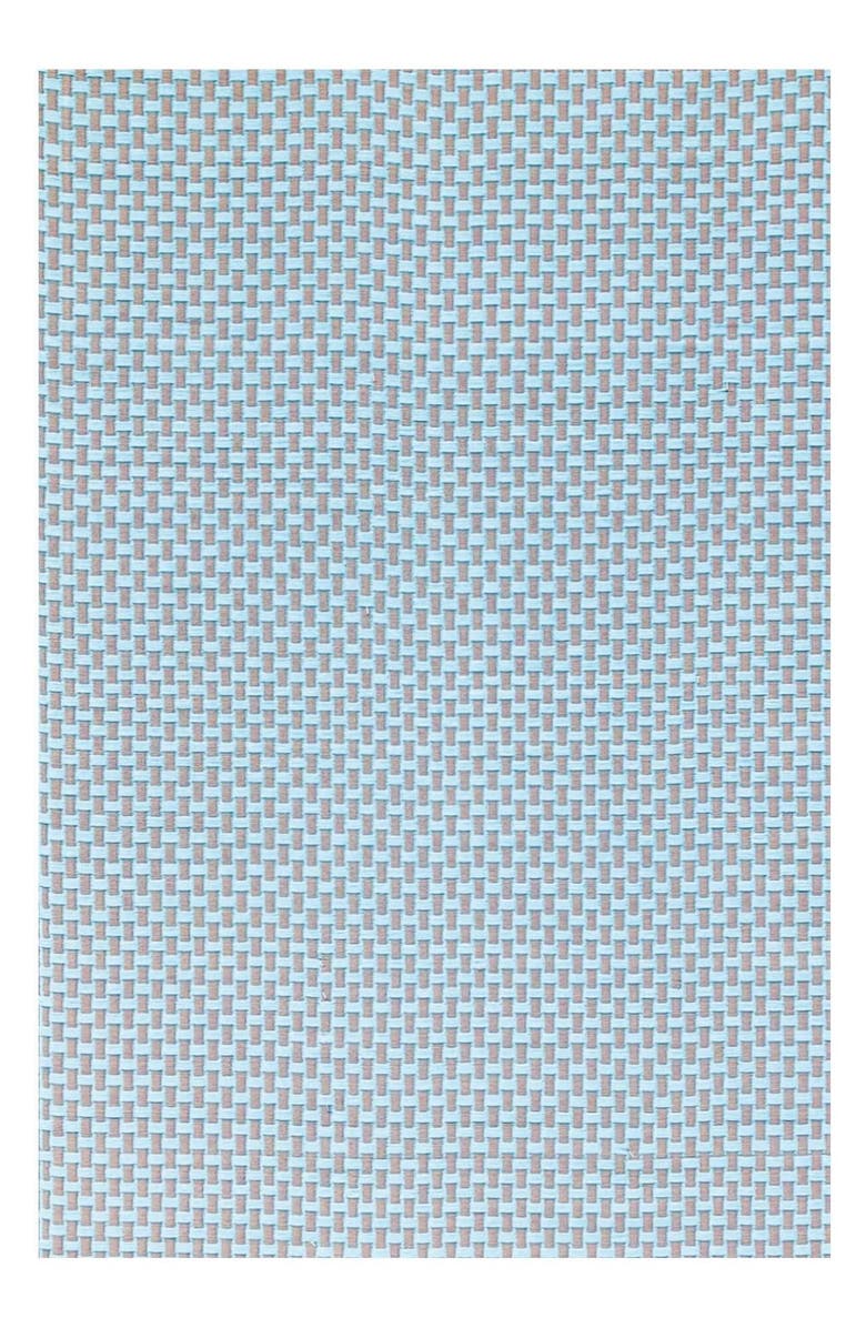 Mad Mats Basket Weave Sand & Aqua Rug, Main, color, Sand And Aqua