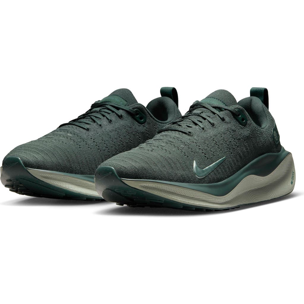 Nike Womens React Infinity Run Flyknit 4 In Vintage Green/bicoastal/jade