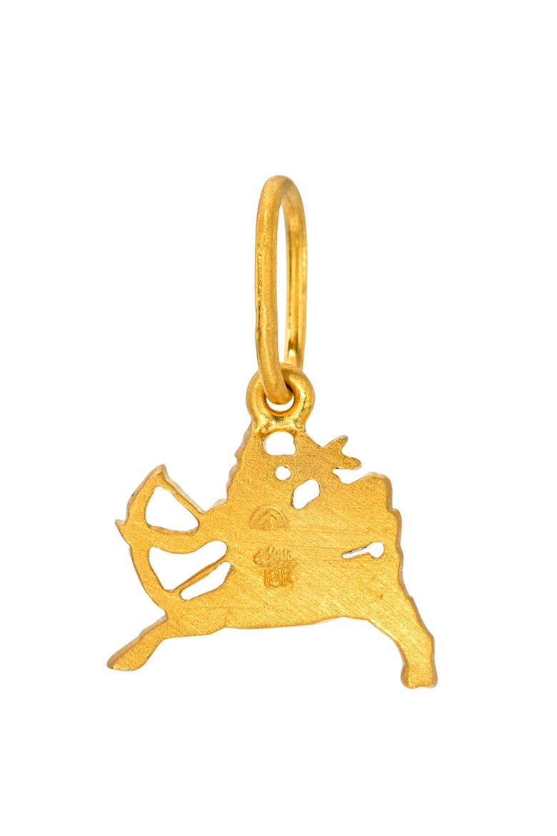 Mini Dendera Zodiac Diamond Charm, Alternate, color, YELLOW GOLD/ SAGITTARIUS
