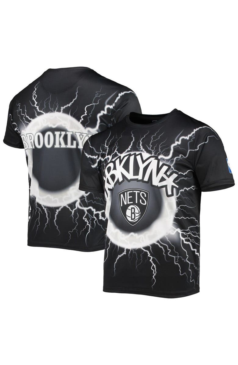 FISLL Men's FISLL Black Brooklyn Nets Tornado Bolt T-Shirt, Main, color, Black