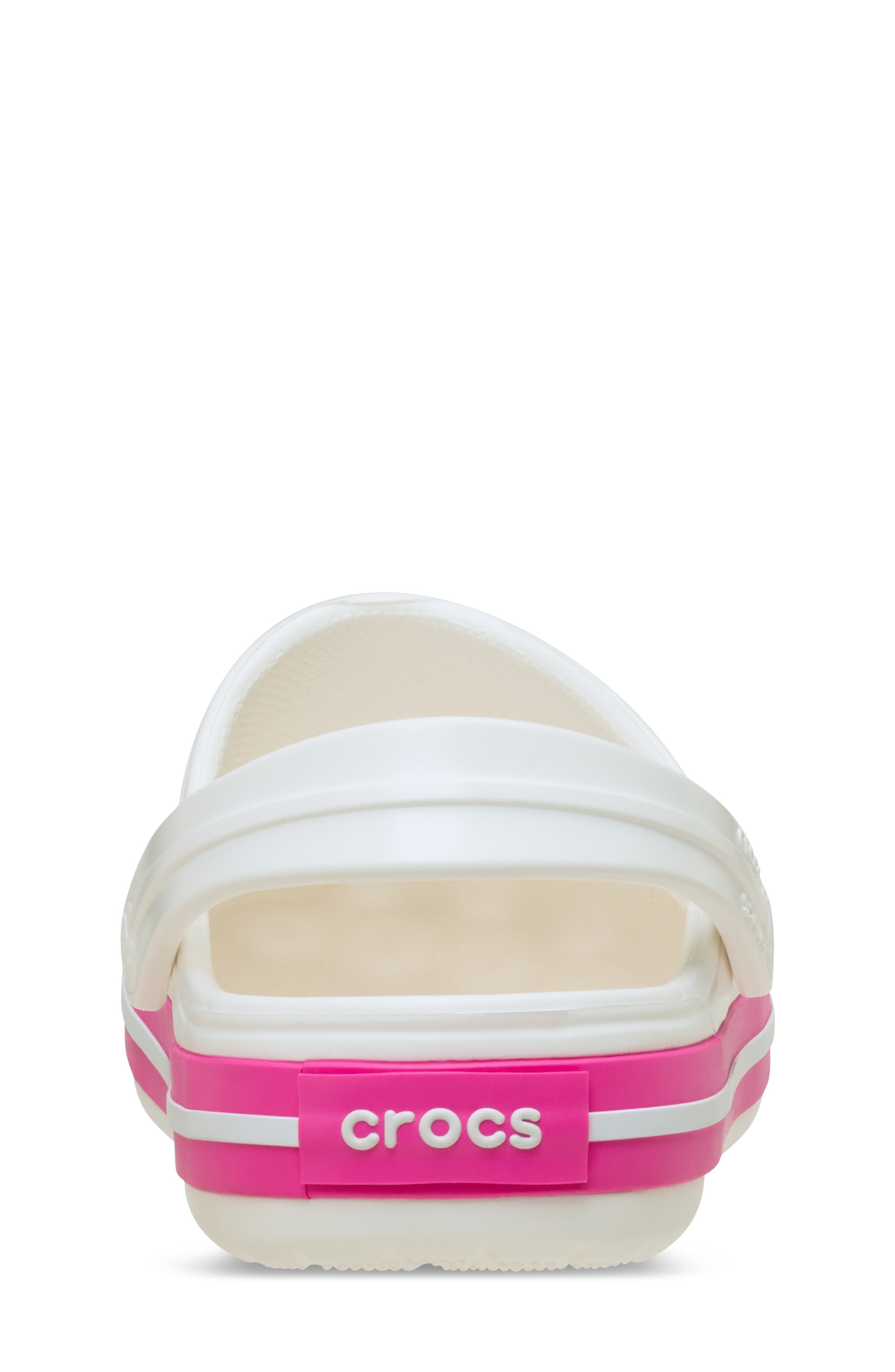 Kids' Crocband Clog, Alternate, color, WHITE/ PINK CRUSH