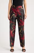 Anne Klein Side Zip Straight Ankle Jacquard Pants