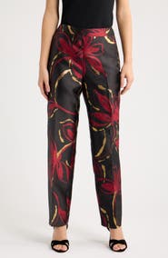 Anne Klein Side Zip Straight Ankle Jacquard Pants