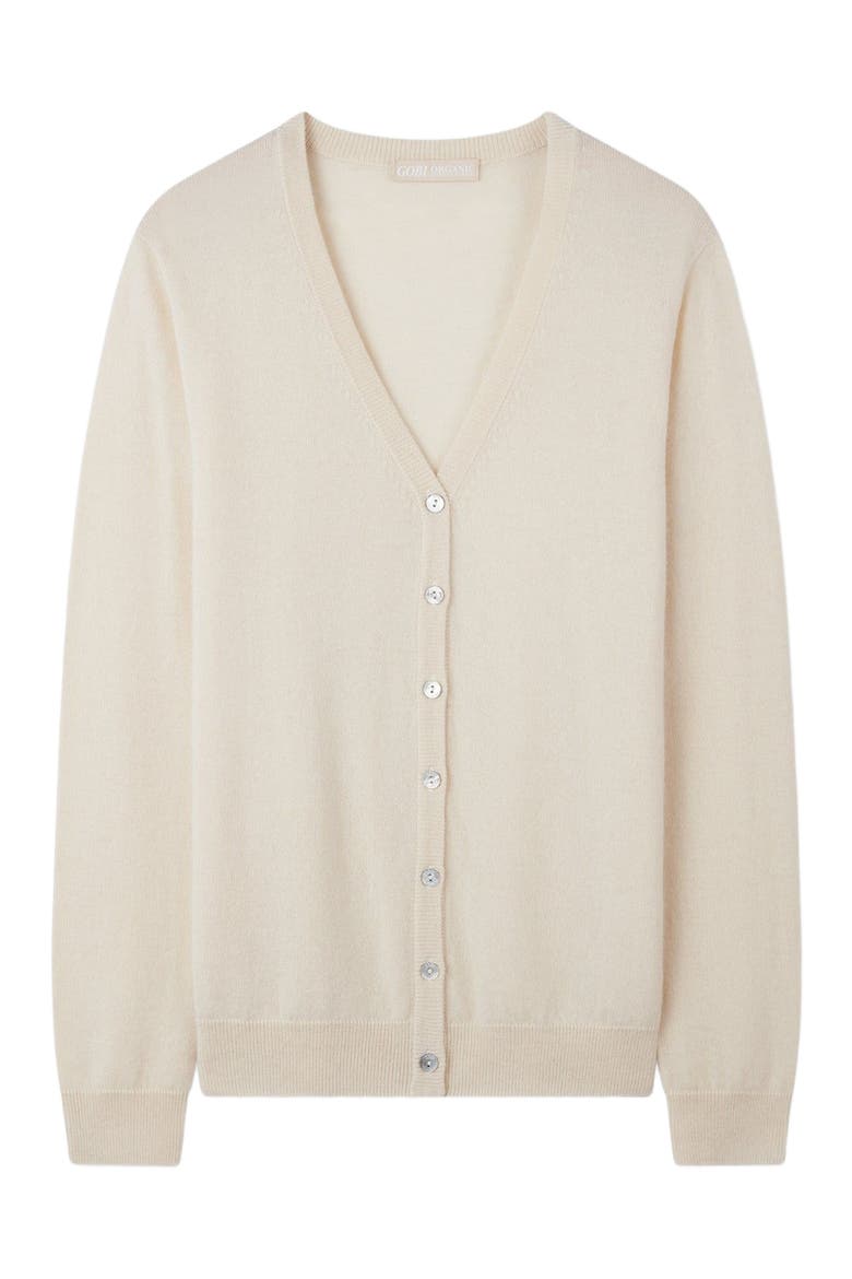 Essential Cashmere V-Neck Cardigan, Alternate, color, off white