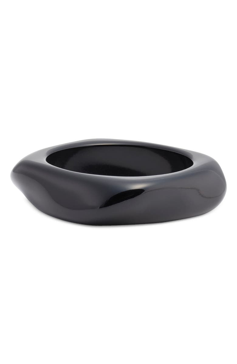 Open Edit Faceted Bangle, Main, color, Black