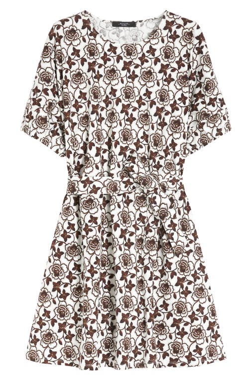 Weekend Max Mara Genero Floral Cotton Jersey Dress In White