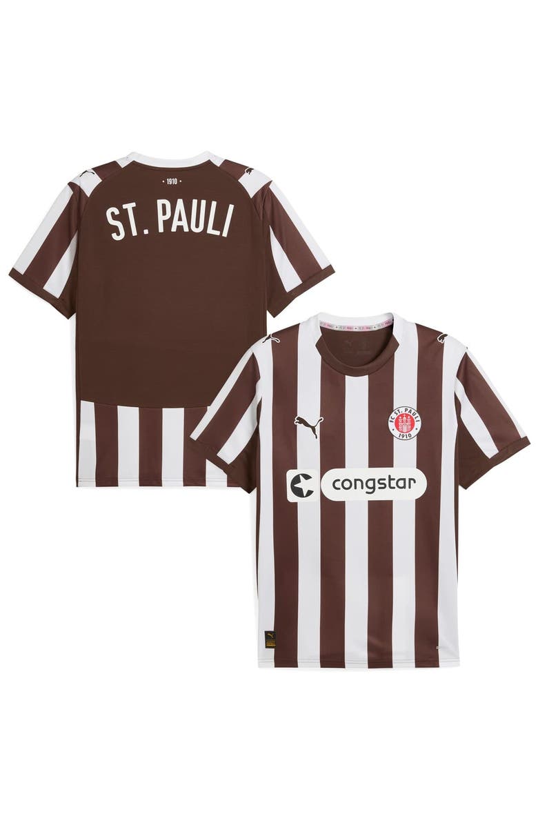 PUMA Men's Puma Brown St. Pauli 2025/26 Home Replica Jersey, Main, color, Brown