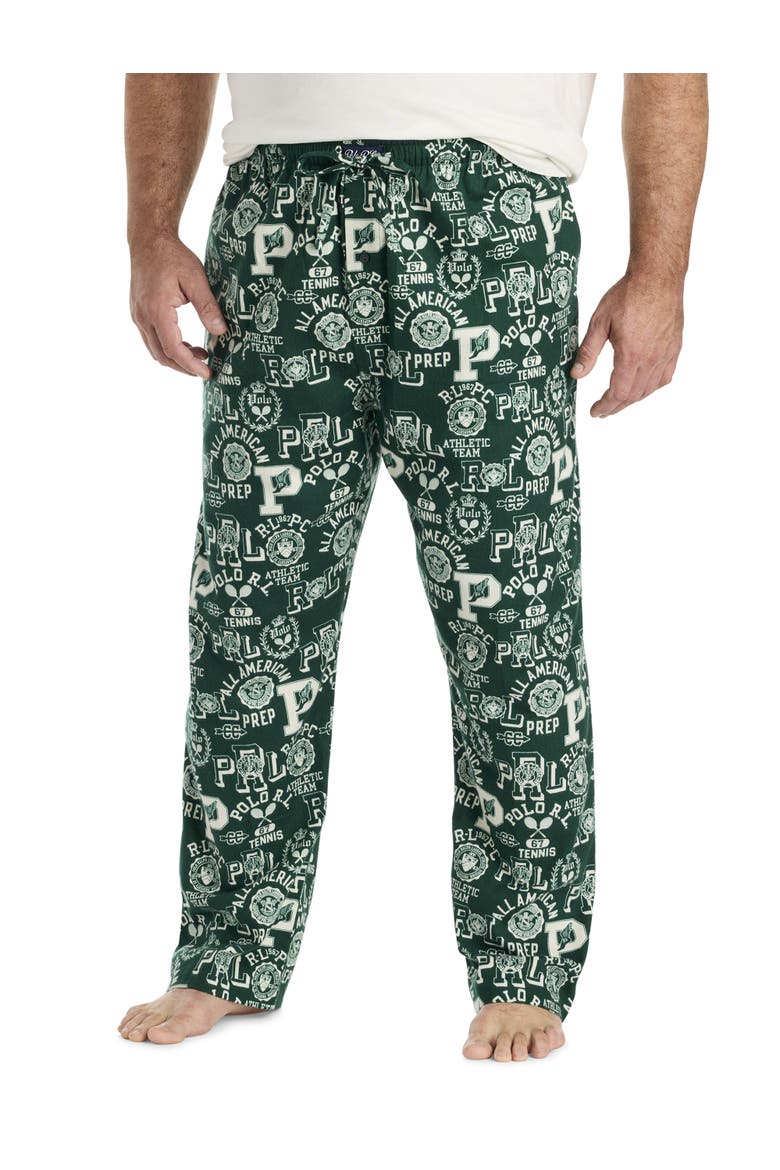 Big & Tall Printed Lounge Pants, Main, color, GREEN