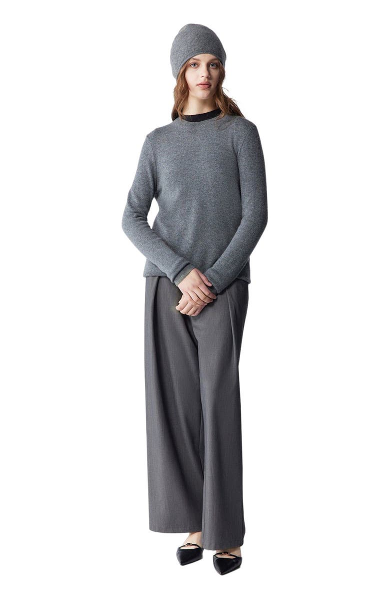 Gobi Cashmere $99 Cashmere Hat & Sweater Set, Alternate, color, Stone Gray