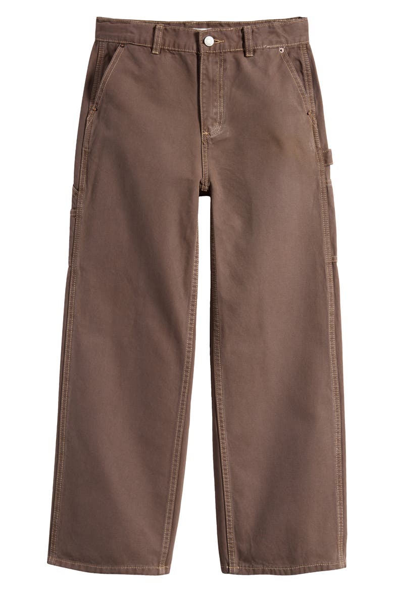 Kids' Baggy Carpenter Pants, Main, color, BROWN