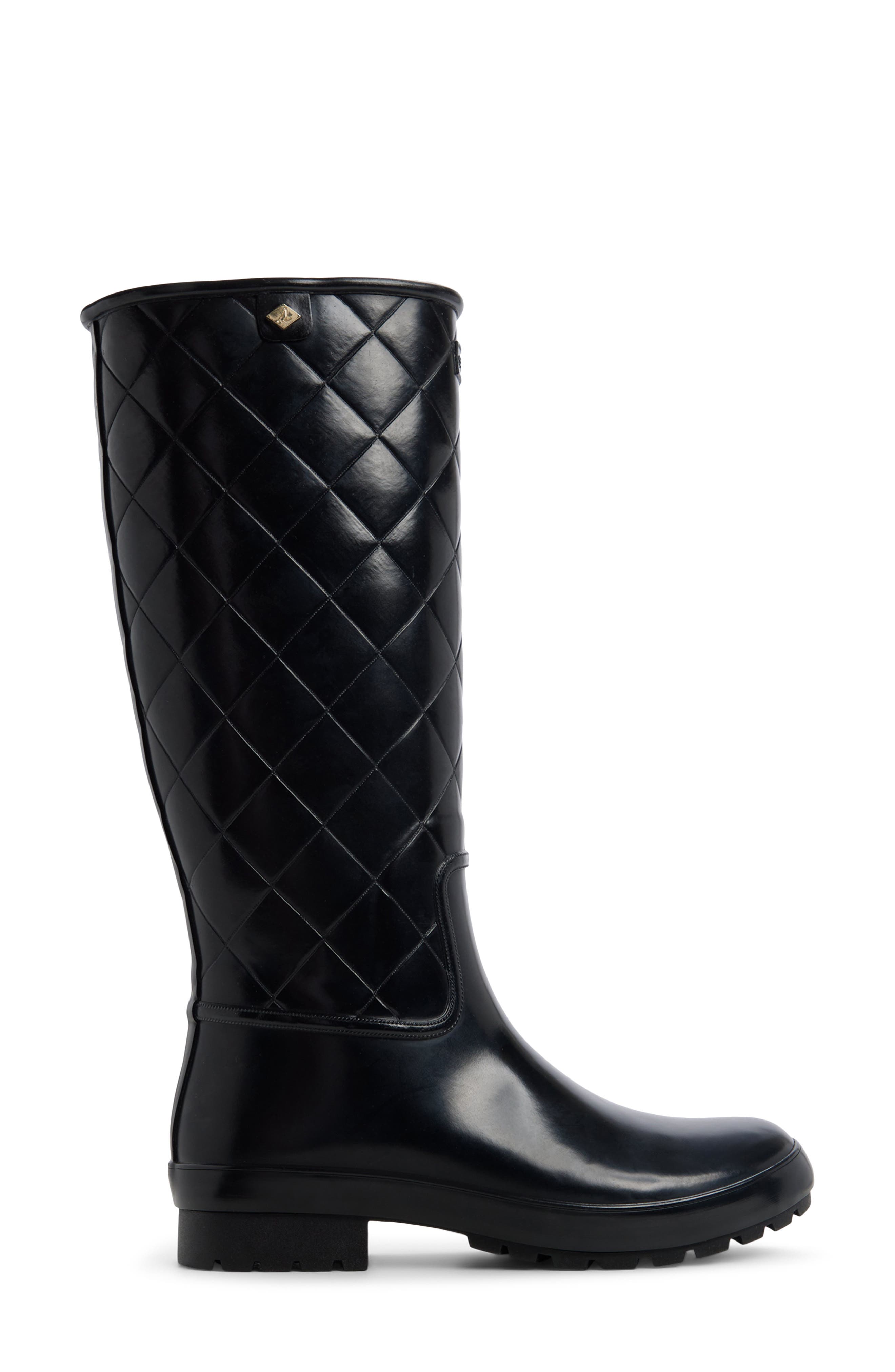 Drizzle Tall Rain Boot, Alternate, color, BLACK