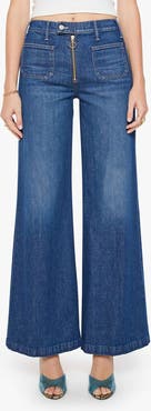 MOTHER The Hustler Roller Patch Pocket Wide Leg Jeans