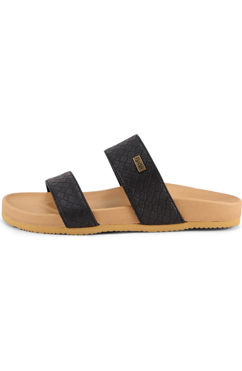 FLOOPI Double Strap Slide Sandal, Alternate, color, Black