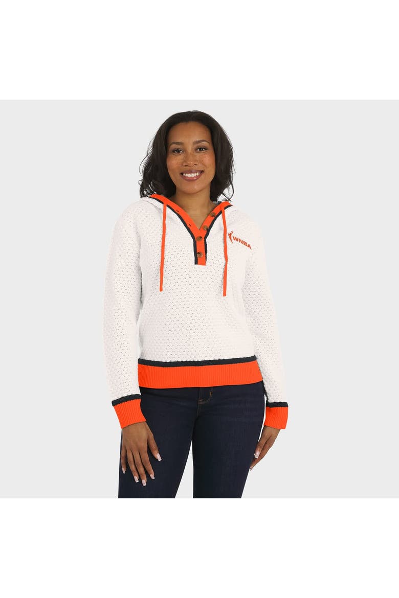 Women's WEAR by Erin Andrews  Cream WNBA Hooded Sweater, Alternate, color, Cream