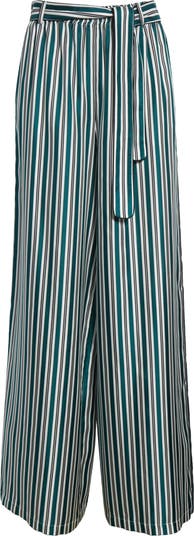 パンツ Max Mara Ladino Striped Silk Trousers Max Mara Ladino Stripe Belted Wide Leg Silk Pants | Nordstrom