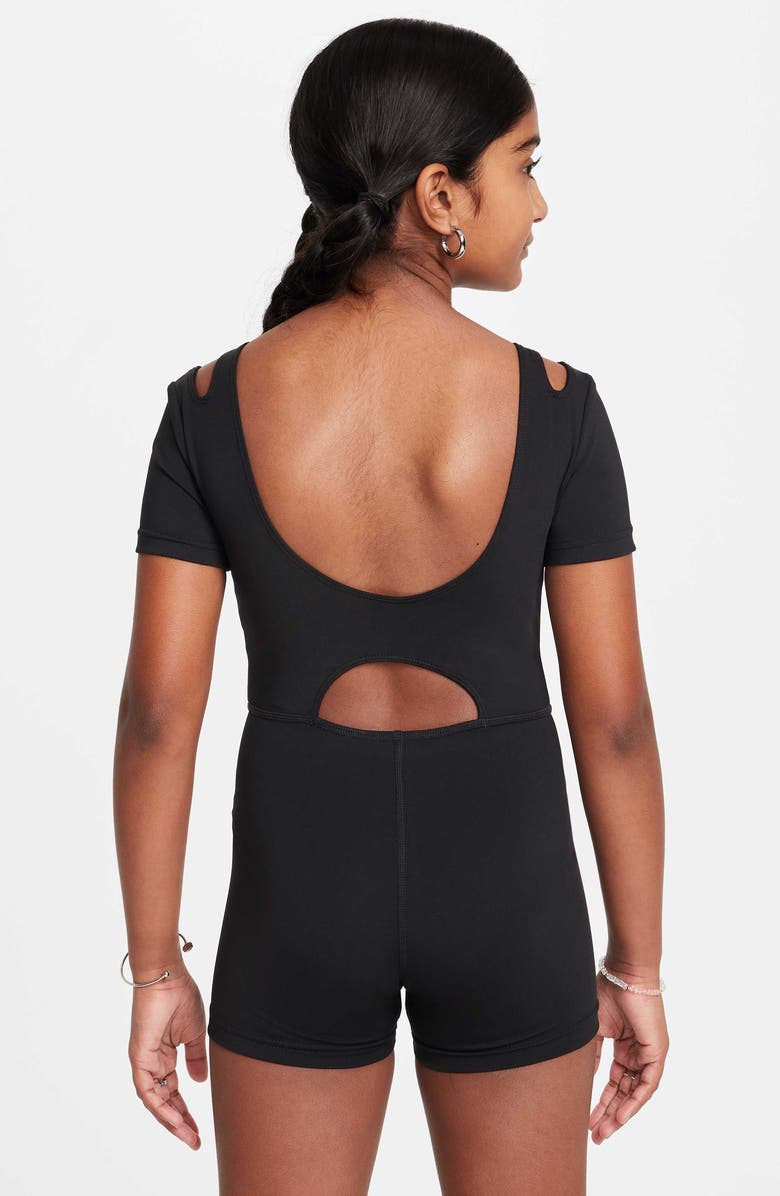 Nike Kids' Dri-FIT Unitard, Alternate, color, 010 Black/White