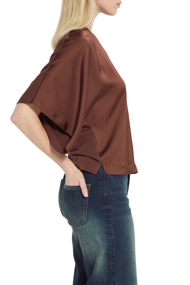 Ginger Mixed Media Dolman Tee, Alternate, color, MAPLE