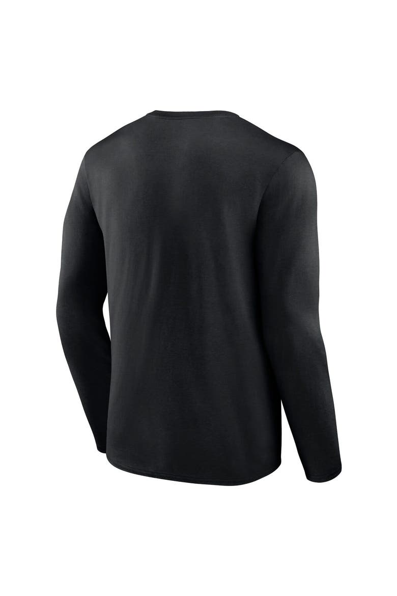 Men's Fanatics Branded Black Las Vegas Raiders Big & Tall Wordmark Long Sleeve T-Shirt, Alternate, color, Black