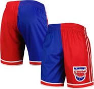 Mitchell & Ness Men's Mitchell & Ness Blue/Red New Jersey Nets Hardwood Classics 1993 Split Swingman Shorts