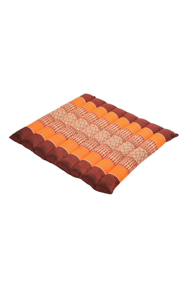 Hugger Mugger Zafuko Rollable Yoga & Meditation Cushion, Main, color, Burgundy/Orange