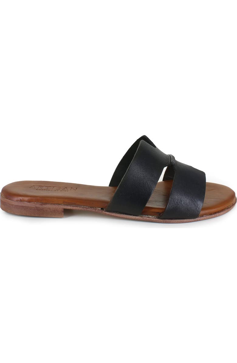 Artisan Crafted By Zigi Allony Leather Flat, Alternate, color, Black