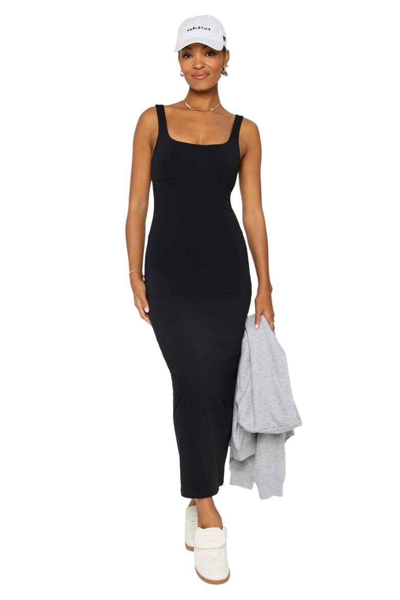 PureLuxe Maxi Dress, Alternate, color, Black
