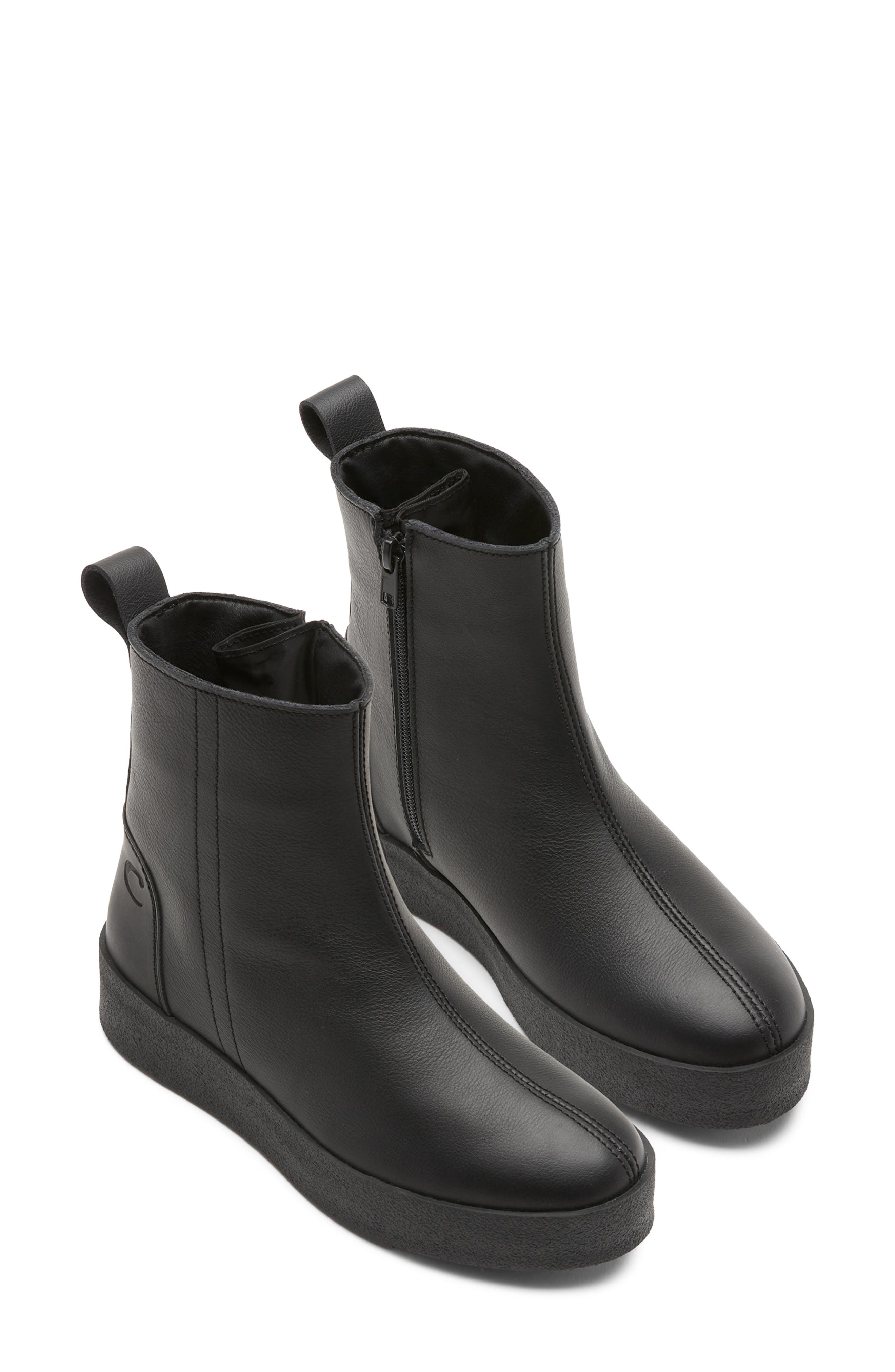 Exquisite Leather Bootie, Alternate, color, BLACK LEATHER