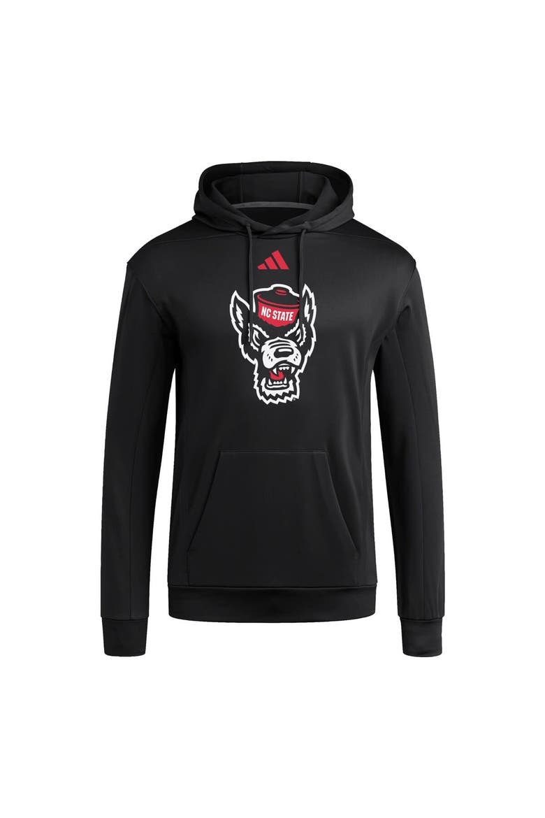 Men's adidas  Black NC State Wolfpack Locker Logo Fleece Pullover Hoodie, Alternate, color, Black